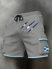 Men's Scotland Flag Proud The Brave Printed Shorts