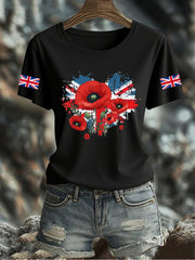 Women's UK Flag Printed T-shirt