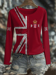 Women's UK Flag Printed T-shirt