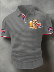 Men's Vintage England Flag Printed Casual Tops