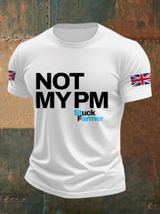 Men's UK Flag Not My MYPM Printed T-shirt