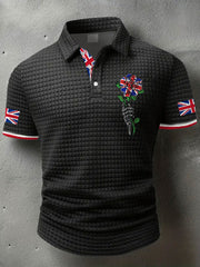 Men's UK Flag Art Printed Casual Tops