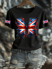 Women's UK Flag Printed T-shirt