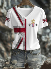 Women's UK Flag Printed T-shirt