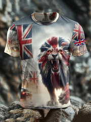 Men's British Lion Short Sleeves Printed T-Shirt