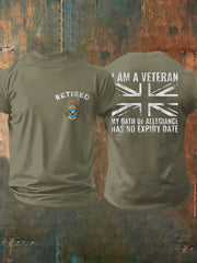 Men's Retired Air Force Veteran Printed T-shirt