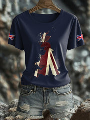 Women's UK Flag Printed T-shirt
