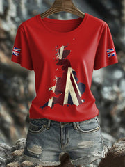 Women's UK Flag Printed T-shirt
