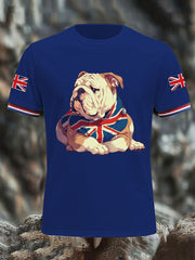 Men's Vintage England Flag Casual T-Shirt