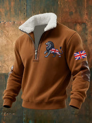 Men's Vintage British Lion Print Sweatshirt