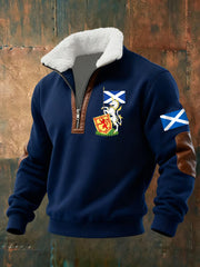 Men's Scottish Unicorn baggy zip-up hoodie