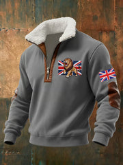 Men's Vintage British Lion Print Sweatshirt