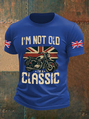 Men's Vintage I'm Not Old I' A Classic England Flag Printed T-shirt