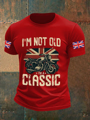 Men's Vintage I'm Not Old I' A Classic England Flag Printed T-shirt