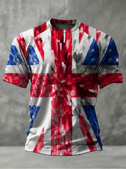 Men's British Flag Printed Casual short sleeves t-shirt