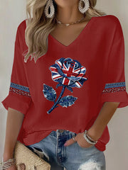 British style imitation denim rhinestone hot-drill