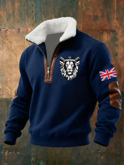 Men's Vintage British Lion Print Sweatshirt