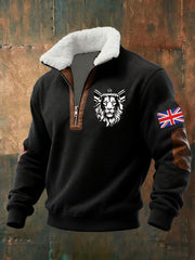 Men's Vintage British Lion Print Sweatshirt