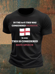 Men's St George Cross England Flag imitation cotton short-sleeved T-shirt
