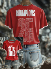 Women's England Rugby Lover Roses Printed T-shirt