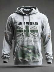 Men's UK Veteran Printed Hoodie