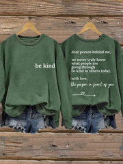 Women's Dear Person Behind Me Be Kind Sweatshirt