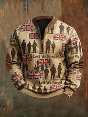 Men's Remembrance Day Lest We Forget Printed Sweatshirt