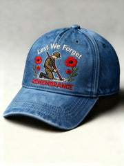 Remembrance Day Lest We Forget Cap