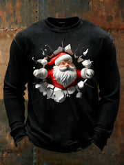 Men's Christmas Waffle Casual T-shirt