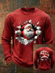 Men's Christmas Waffle Casual T-shirt