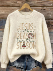 Women's Jesus Is The Reason For The Season Printed Casual Top