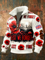 Men's Remembrance Day Lest We Forget Printed Sweatshirt