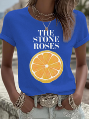 Women's Lemon Roses Music Lover short-sleeved T-shirt