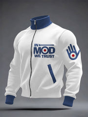 Men's Modfather UK Music Mods Lover Printed Coat