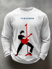 Men's Paul Weller of The Jam minimalist pop art Waffle Long Sleeve T-Shirt