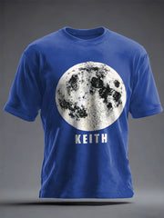 Men's UK Mod Music Lover Moon Printed T-shirt