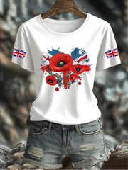 Women's UK Flag Printed T-shirt