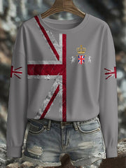 Women's UK Flag Printed Sweatshirt