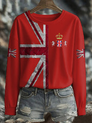 Women's UK Flag Printed Sweatshirt