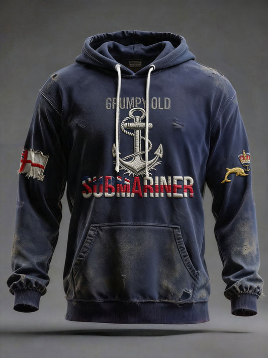 Men's UK Veteran Printed Hoodie
