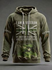 Men's UK Veteran Printed Hoodie