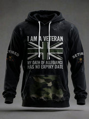 Men's UK Veteran Printed Hoodie