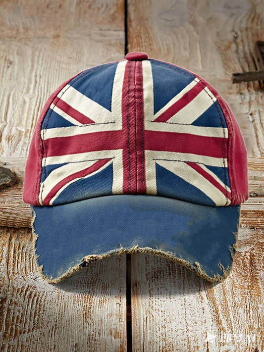 Unisex british flag patchwork Print Hat