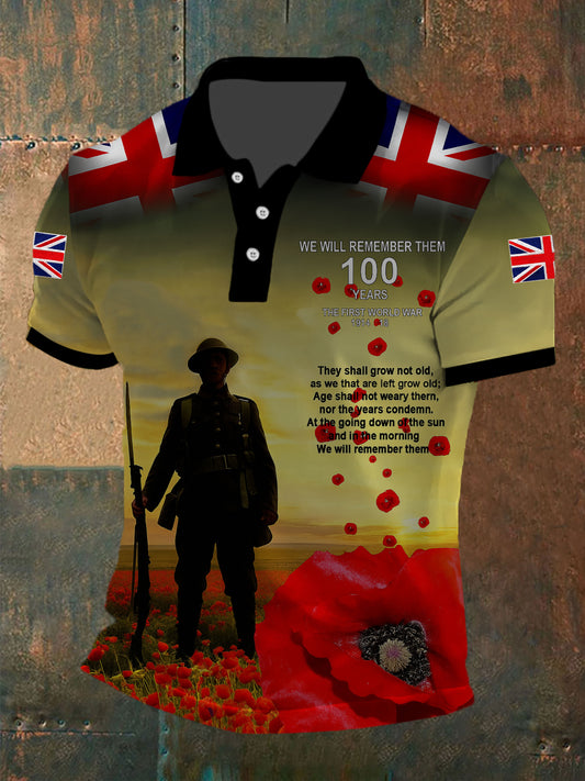 Men's Remembrance Day Lest We Forget Shirt