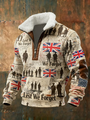 Men's Remembrance Day Lest We Forget Printed Sweatshirt