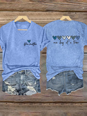 Women's Mental Health Awareness You Matter One Day At A Time Short Sleeve T-Shirt