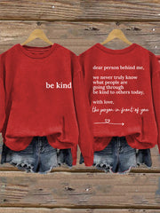 Women's Dear Person Behind Me Be Kind Sweatshirt