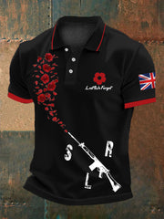 Men's British Remembrance Day polo shirt