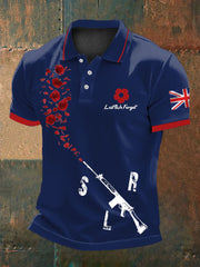 Men's British Remembrance Day polo shirt