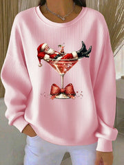 Women's  Santa Claus Printed Tops